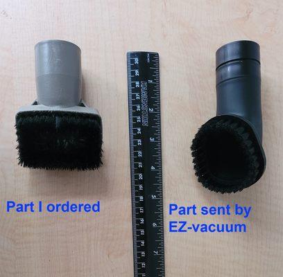 Image of the my old part and the part sent by EZVacuum