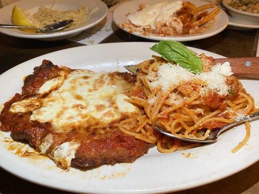 Chicken Parmigiana with Spaghetti