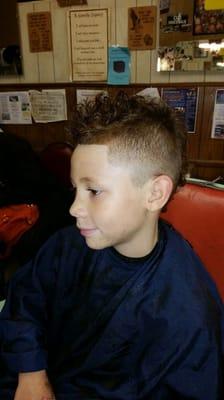 This is a favorite amongst the boys when there out of school, that's what the mom's say, a slick Mohawk enjoy