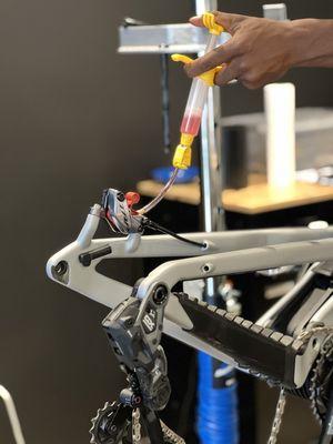 Brake adjustments, bleeds and major overhauls. We service all types of bikes, from commuter bikes to pro-level ones.