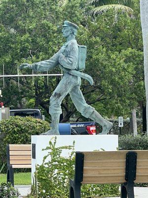 Barefoot Mailman statue.