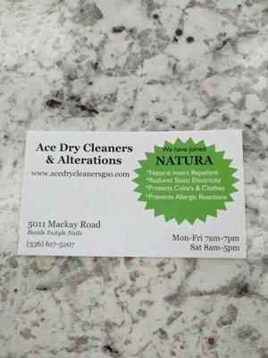 Been in the dry cleaning business for over 20 years!