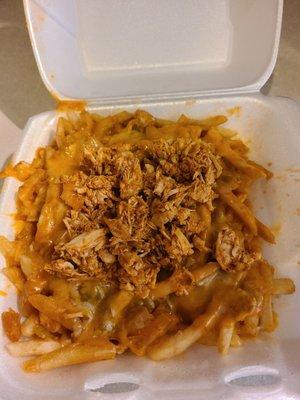 Green chili fries with chicken