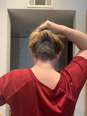 A little undercut to keep me cooler.