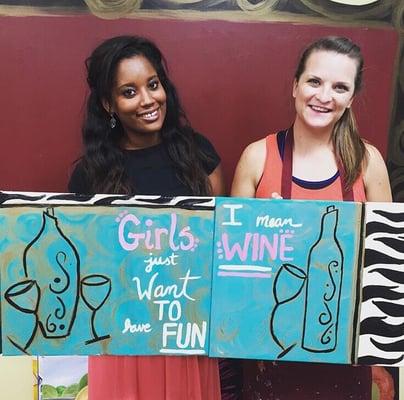 Had fun customizing our roomie paintings! Thanks Pinot's!