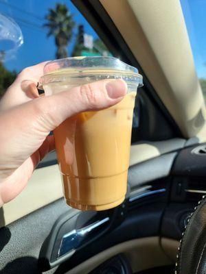 Pumpkin Praline Oatmilk latte, delicious!