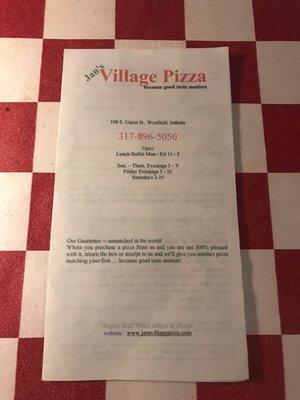 Jan's Village Pizza