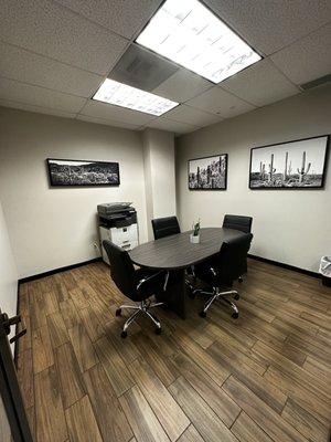 Newly remodeled conference room....