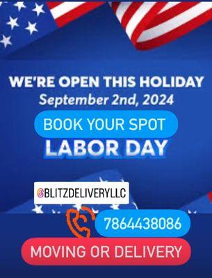 Opening Labor Day!!!2024