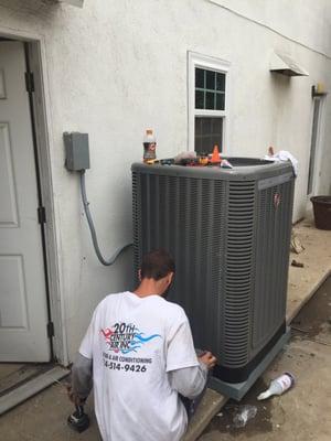 17 seer rheem 2 stage Ac install in Anaheim hills!