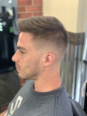 men's haircut by Brenda at Knockout's Burleson