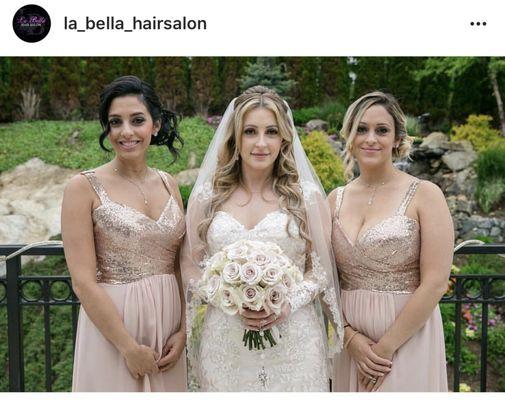 Beautiful Bride and Bridesmaids hair by Kellie