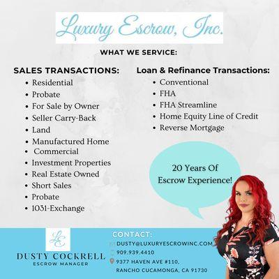 Our escrow services