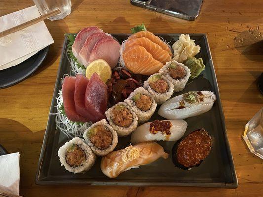 Sashimi and sushi combo