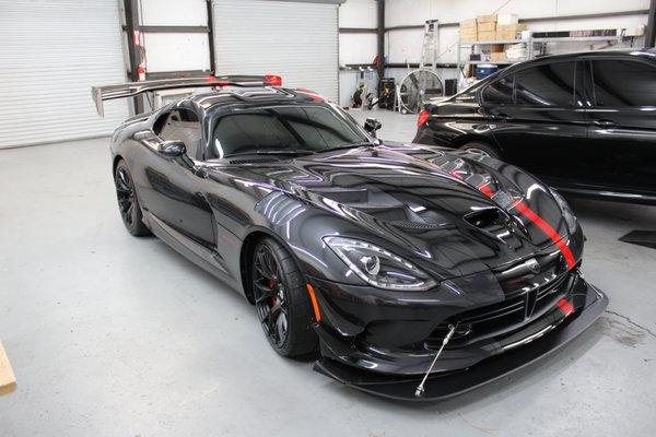 This Viper is Completely Protected with Virtually Invisible LLUMAR Paint Protection Film