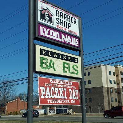 New Paczki Banner Outside Advertising on Garfield Rd.  2/12/2024