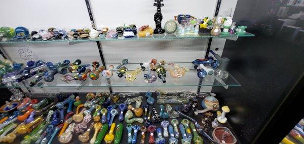 We pride ourselves in having a wide selection of handblown glass, bringing you closer to individual artists with quality pipes.