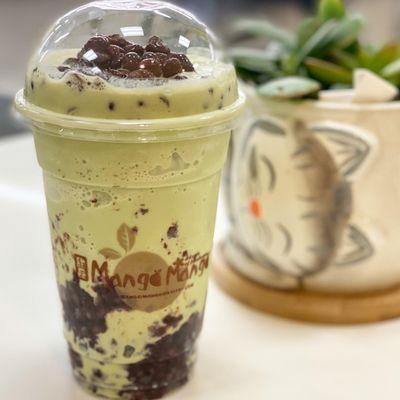 D10. Green Tea Smoothie-o with Red Bean and Black Rice