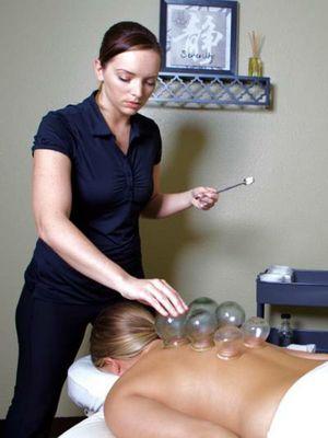 CUPPING.  SCALP FOOT REFLEXOLOGY.