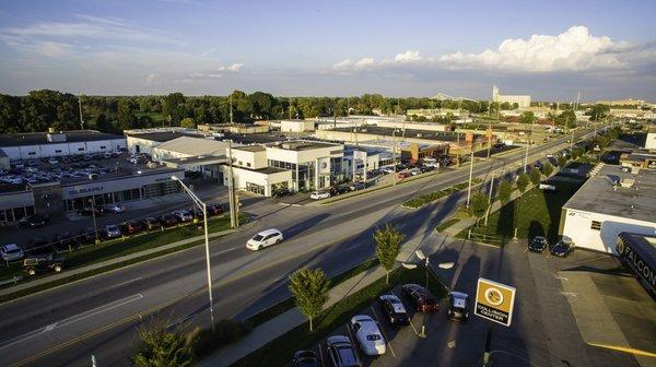 Drone view of Falcone Automotive