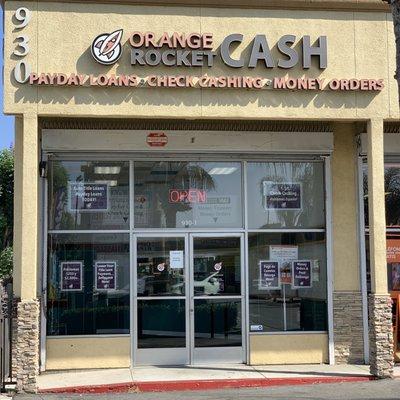 Welcome to Orange Rocket Cash!  Please come in so that we may address all of your cash needs!