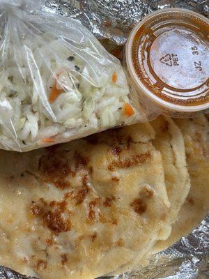 Pupusas and curtido