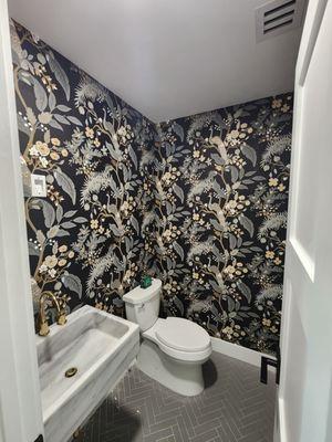 Powder room renovation for our friends in Fort Lauderdale