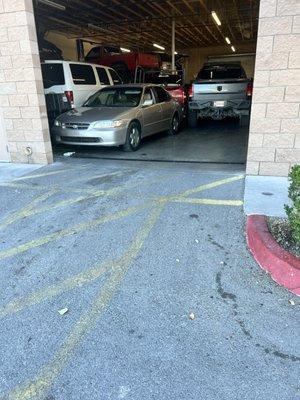 The garage, and how packed it was Sean have the cars are so close and how they scratched up my