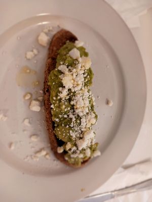 Avocado toast minus microgreens