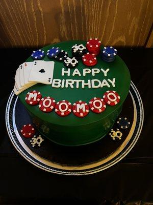 Poker Birthday Cake