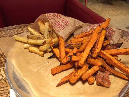 Fries and sweet potato fries