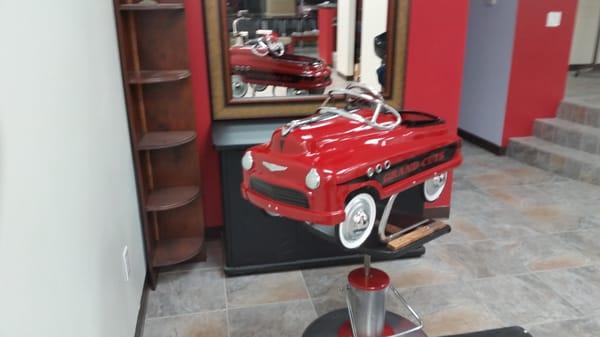 Pedal car barber chair for the kidos