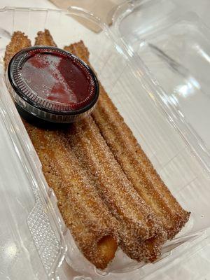 Churro & Raspberry Sauce