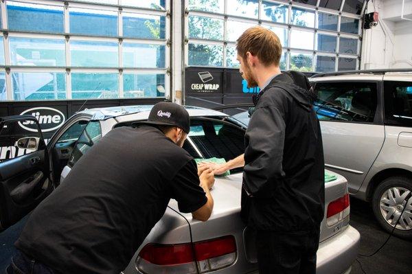 Automotive Window Film Installation