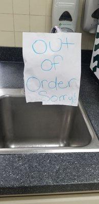 Sink out of order.