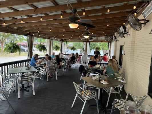 Outside patio eating area.