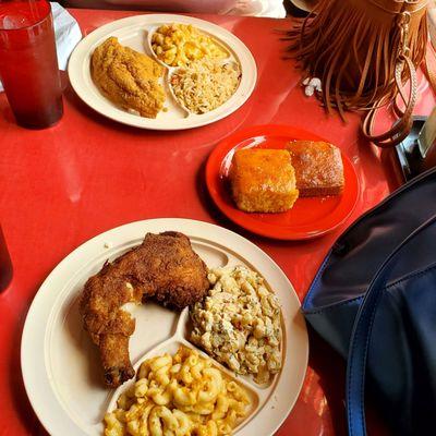 Fried Chicken and catfish dinner.