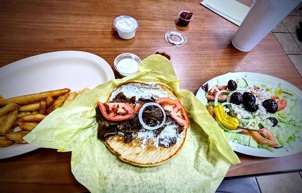 Greek salad, Gyro Combo, Arnold Palmer!