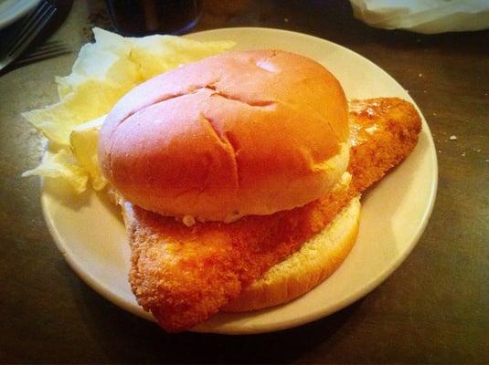 Cod Sandwich and chips