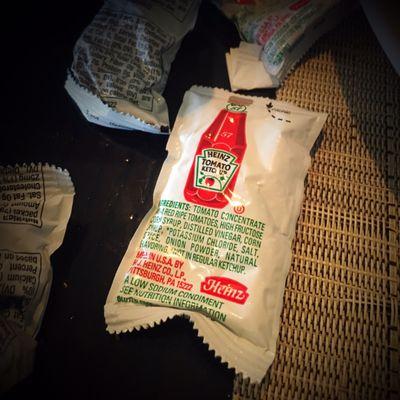 Ketchup packets?! Really?!