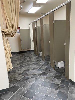 Here is a sneak peak of the women's restroom.