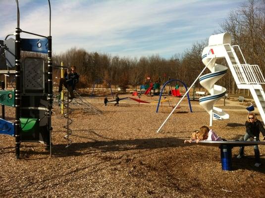 Looking NE toward playground.