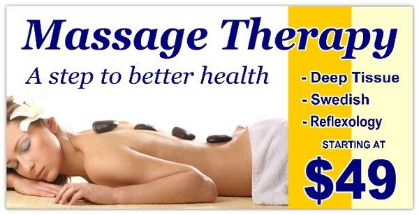 Check out our summer special! Try a 1 hour custom massage session for only: