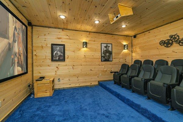 Movie rooms with plenty of space for everyone.