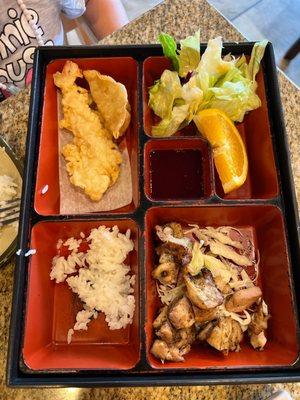 Kid's bento box- chicken with teriyaki on the side