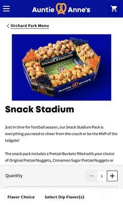 Super Bowl snack stadium