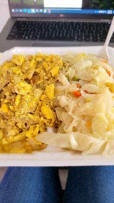 Ackee & saltfish with veggies