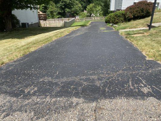 Condition of OLD driveway and very high curb