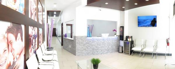 Our open concept office allows parents to see their children from the comfort of the reception area