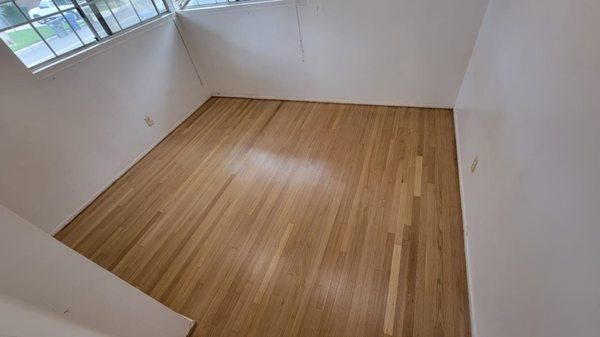 Hardwood floors natural refinish in La Mirada, CA.